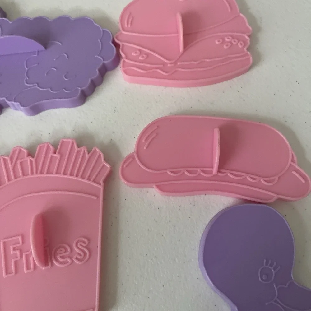 VTG Cookie Cutters 11 Ninja Turtles Easter 70s-90s fries pastel plastic food